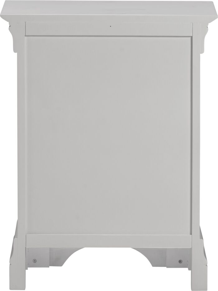 BORDEAUX 3 DRAWER BEDSIDE - PEBBLE GREY - Blythe Living