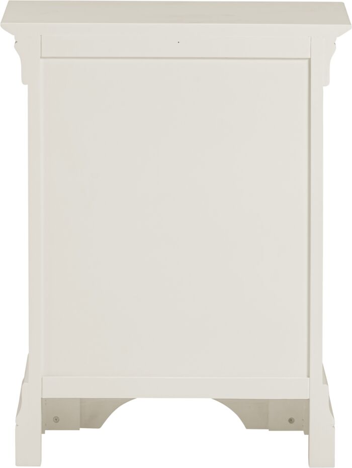 BORDEAUX 3 DRAWER BEDSIDE - IVORY - Blythe Living