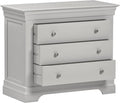 BORDEAUX 3 DRAWER DRESSING TABLE SET - IVORY/OAT FABRIC - Blythe Living