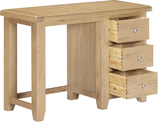 WINDSOR 3 DRAWER DRESSING TABLE - NATURAL OAK