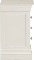 BORDEAUX 3 DRAWER BEDSIDE - IVORY - Blythe Living