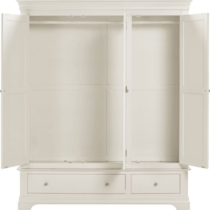 BORDEAUX 3 DOOR WARDROBE - IVORY - Blythe Living