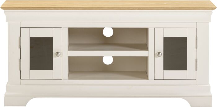BORDEAUX SMALL TV STAND - IVORY/OAK - Blythe Living