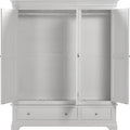 BORDEAUX 3 DOOR WARDROBE - PEBBLE GREY - Blythe Living