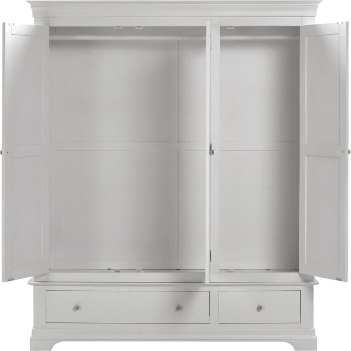 BORDEAUX 3 DOOR WARDROBE - PEBBLE GREY - Blythe Living