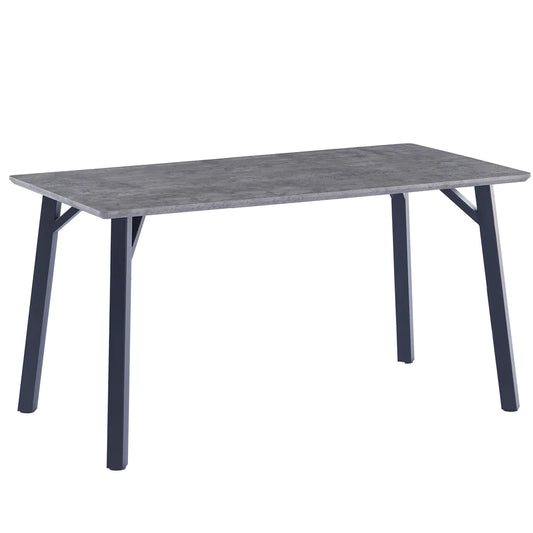 Essentials 1.8m Fixed Top Dining Table Concrete effect