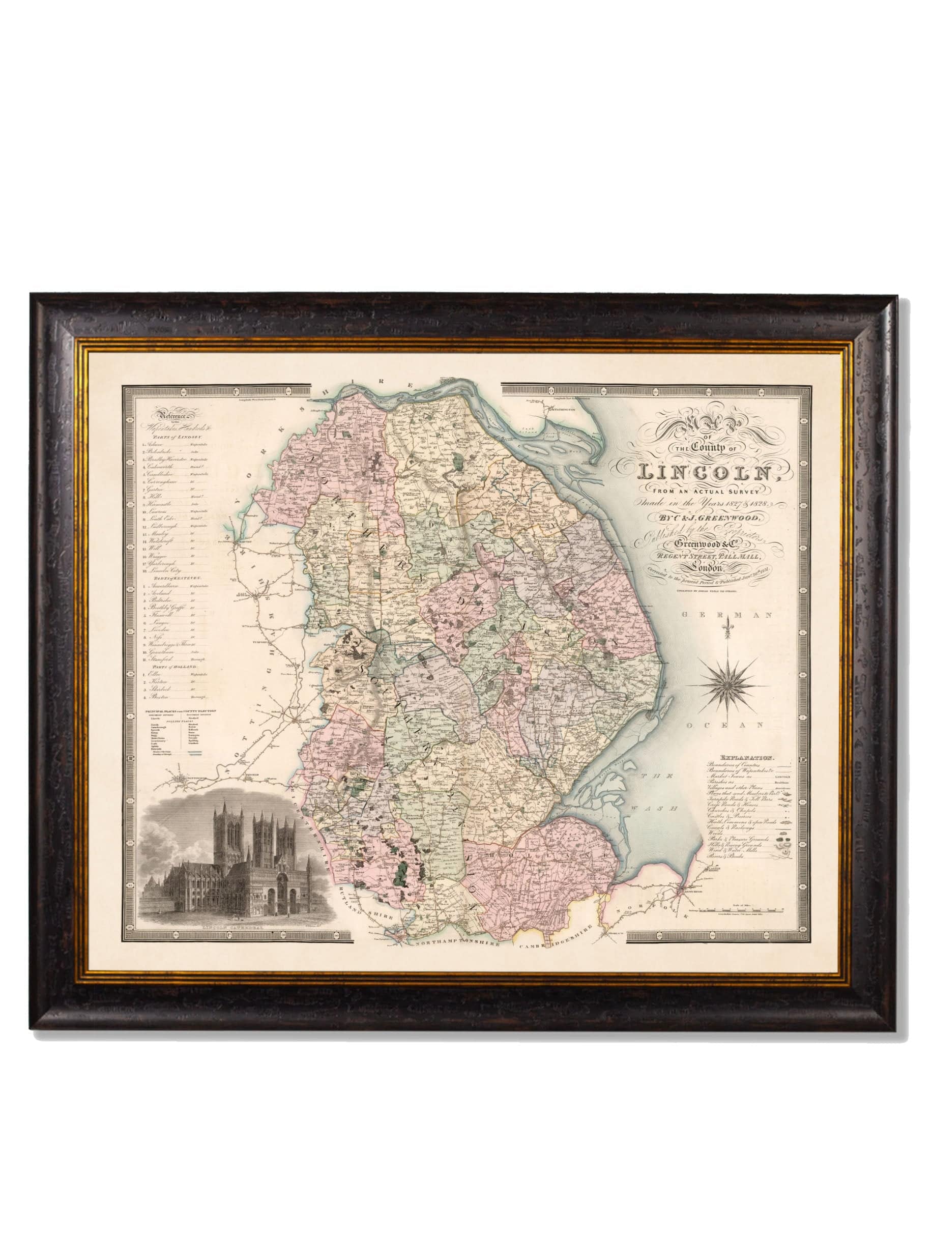 c.1830 County Maps of England - Blythe Living