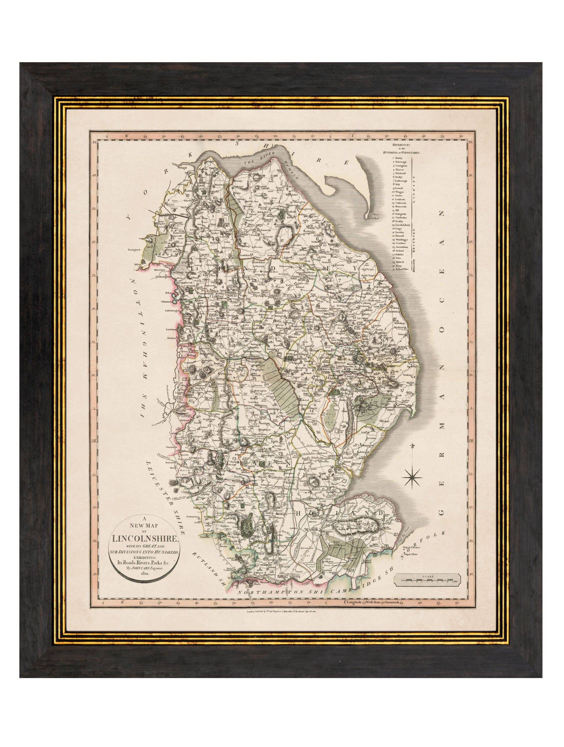 c.1806 County Maps of England - Blythe Living