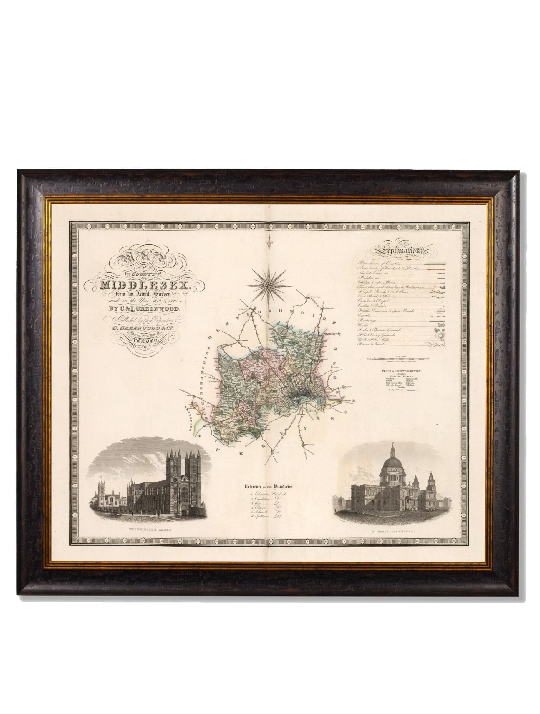 c.1830 County Maps of England - Blythe Living