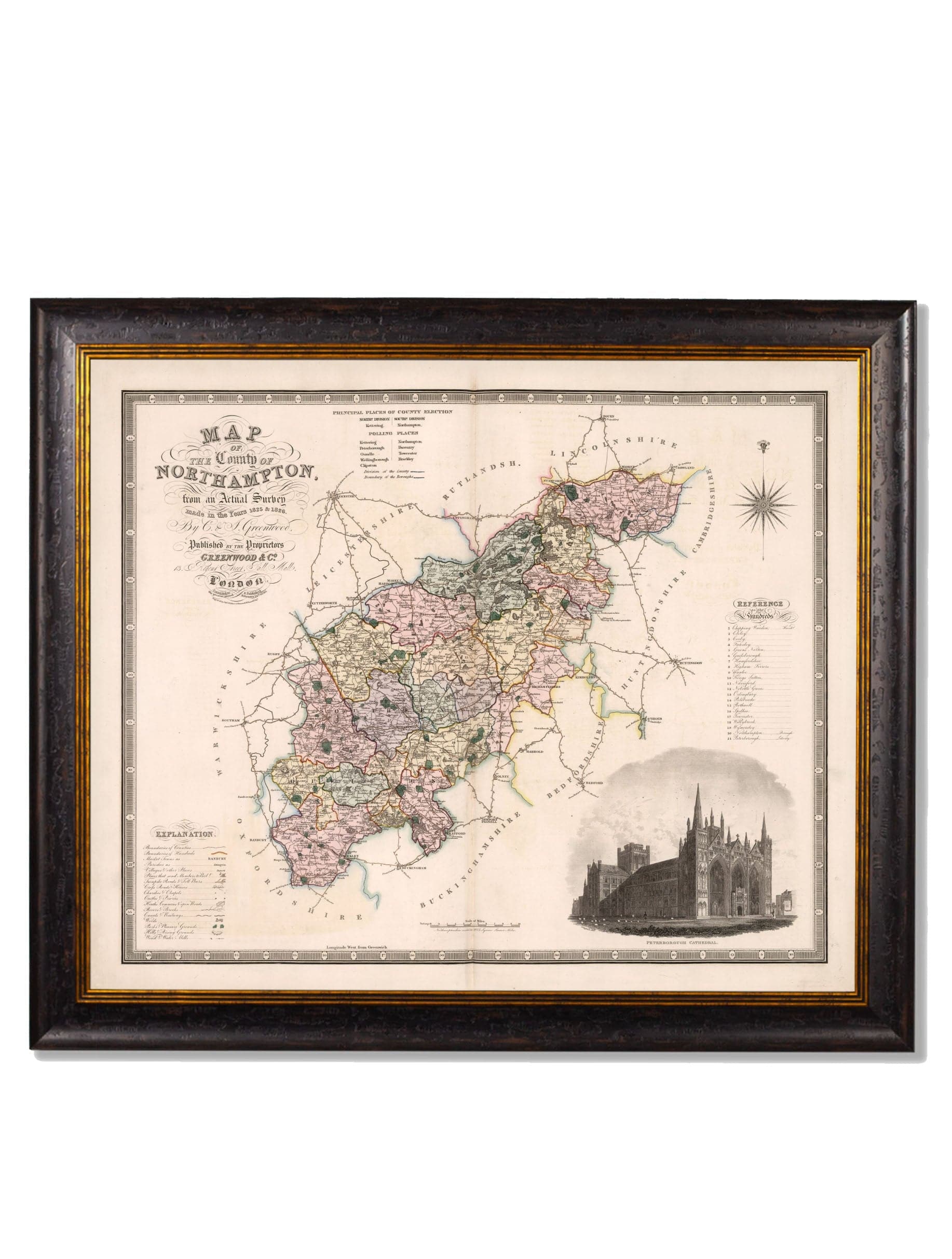 c.1830 County Maps of England - Blythe Living