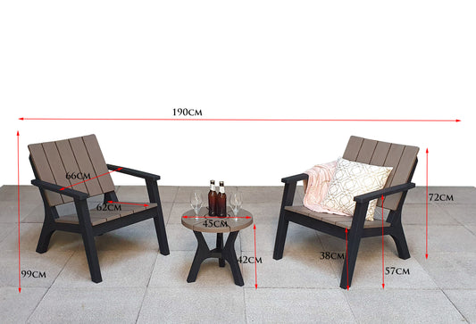 Polly 2 Seat Lounge Set