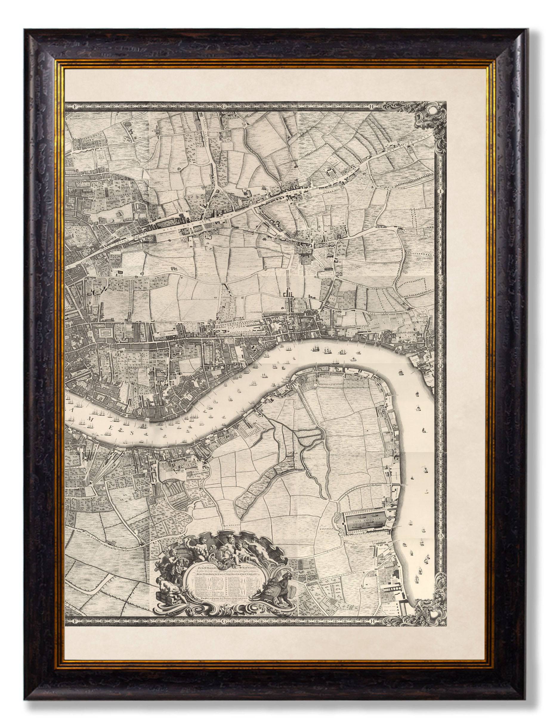 c.1746 London Triptych Map - Blythe Living