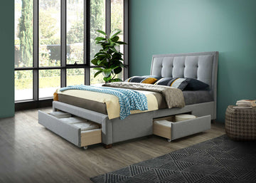 Shelby Fabric Bed Grey