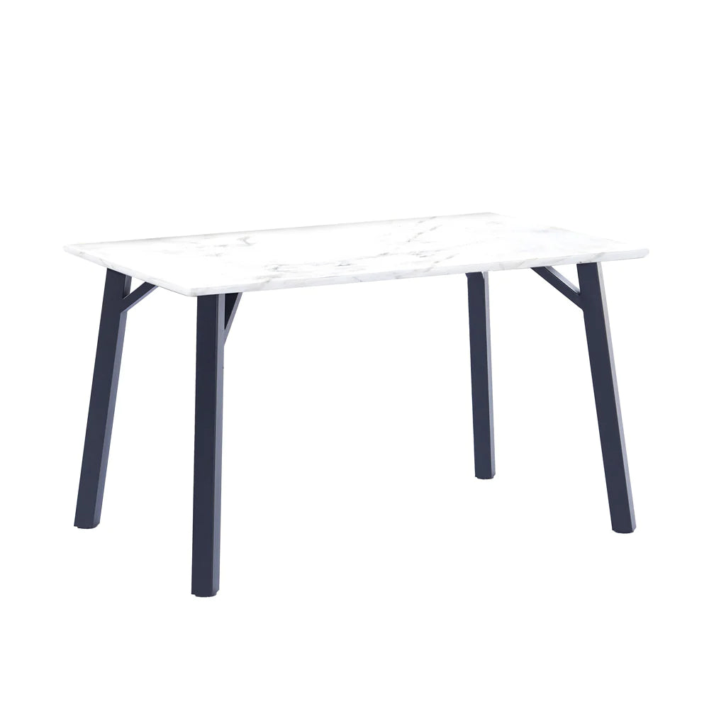 Essentials 1.2m Fixed Top Dining Table Marble effect