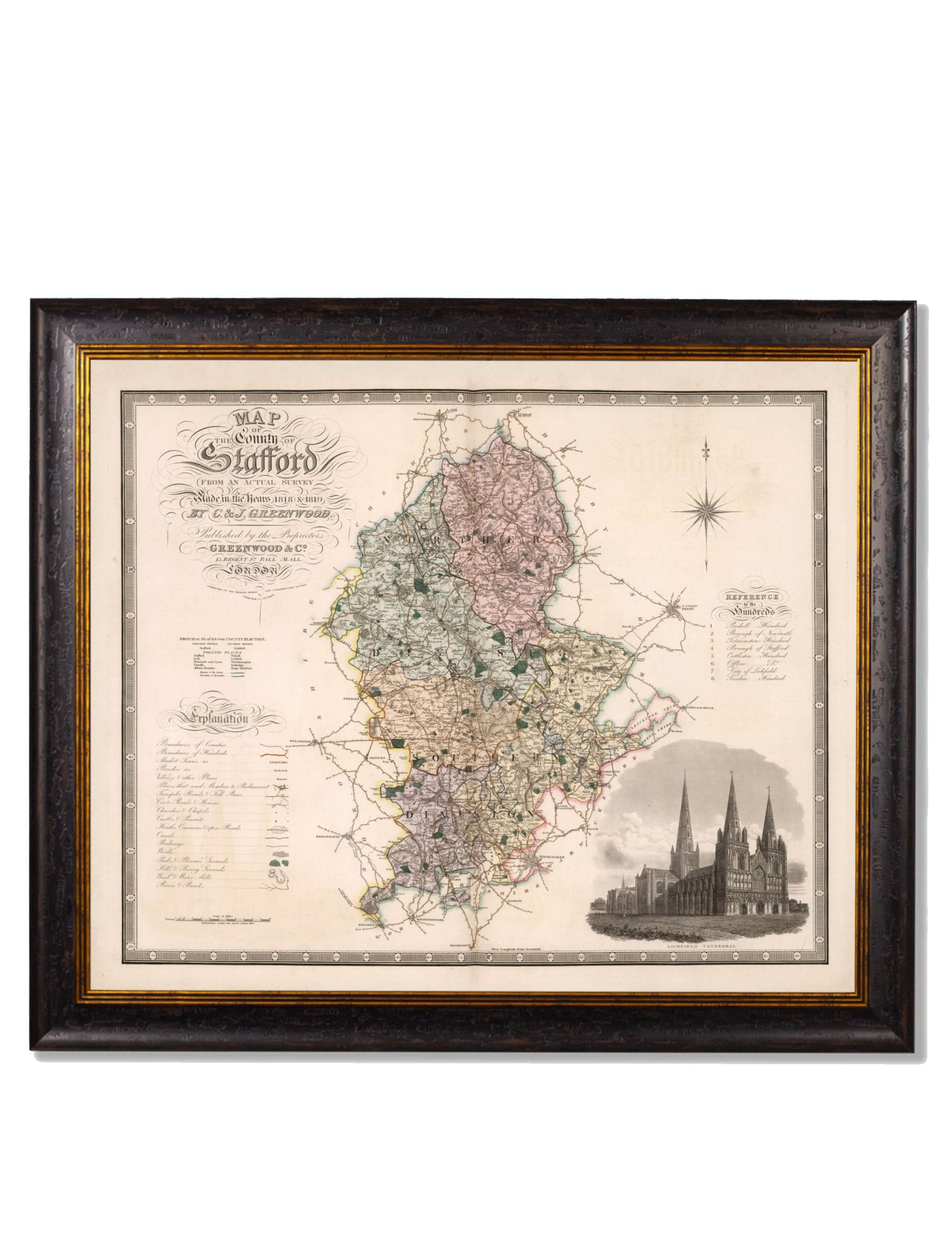 c.1830 County Maps of England - Blythe Living