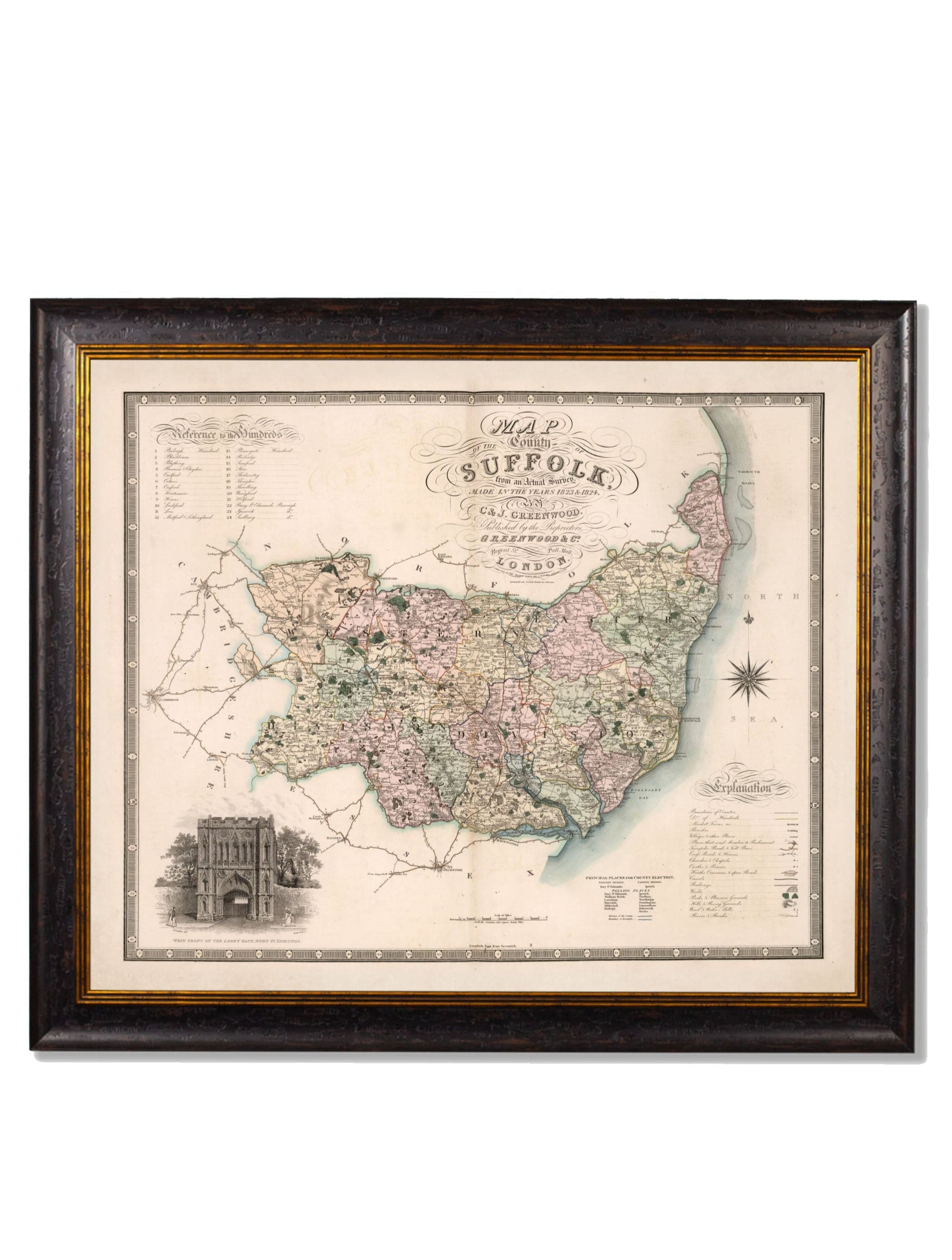 c.1830 County Maps of England - Blythe Living