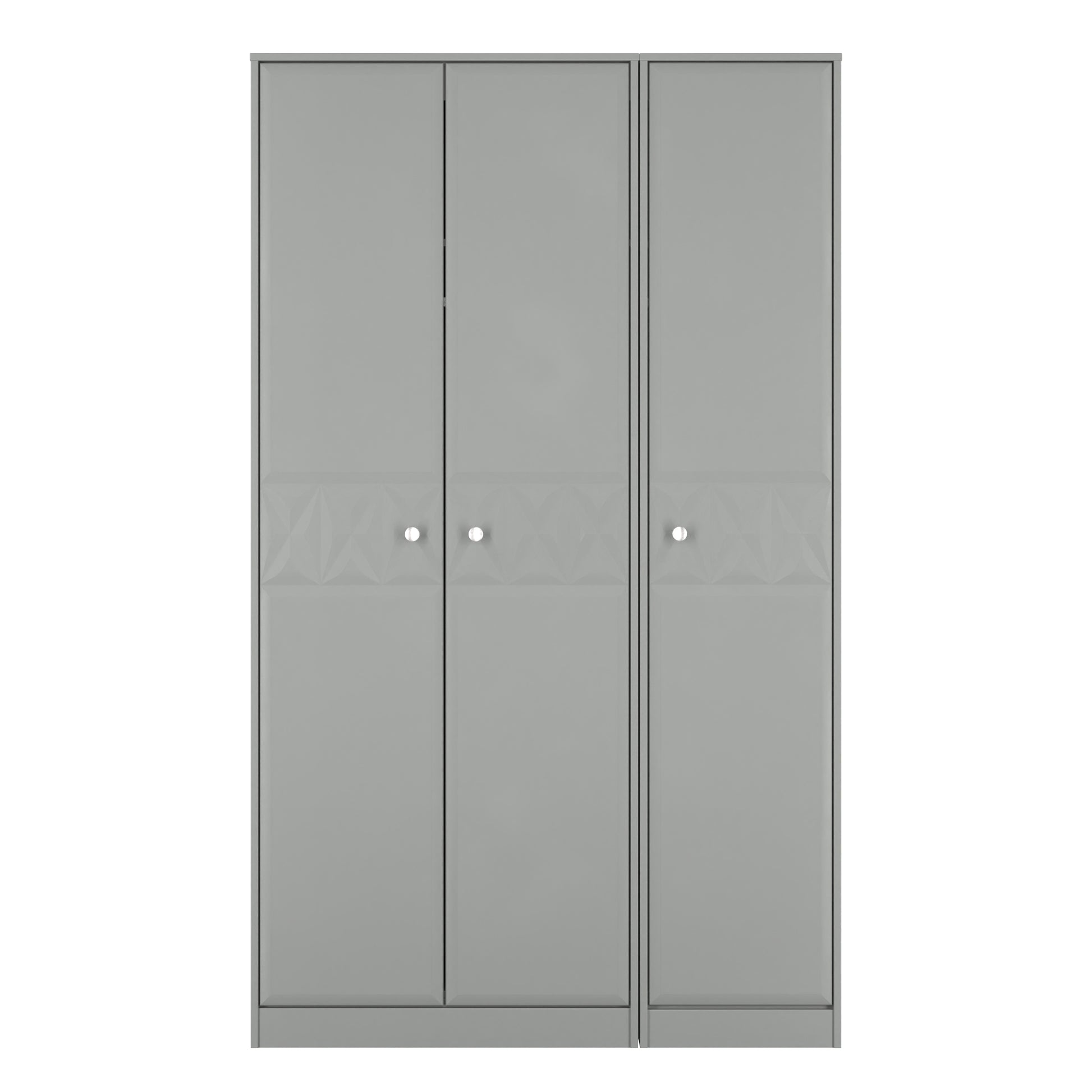 Top Pixel 3 Door Wardrobe in Dusk Grey 