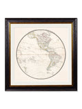 c.1838 World Map Hemispheres - Blythe Living