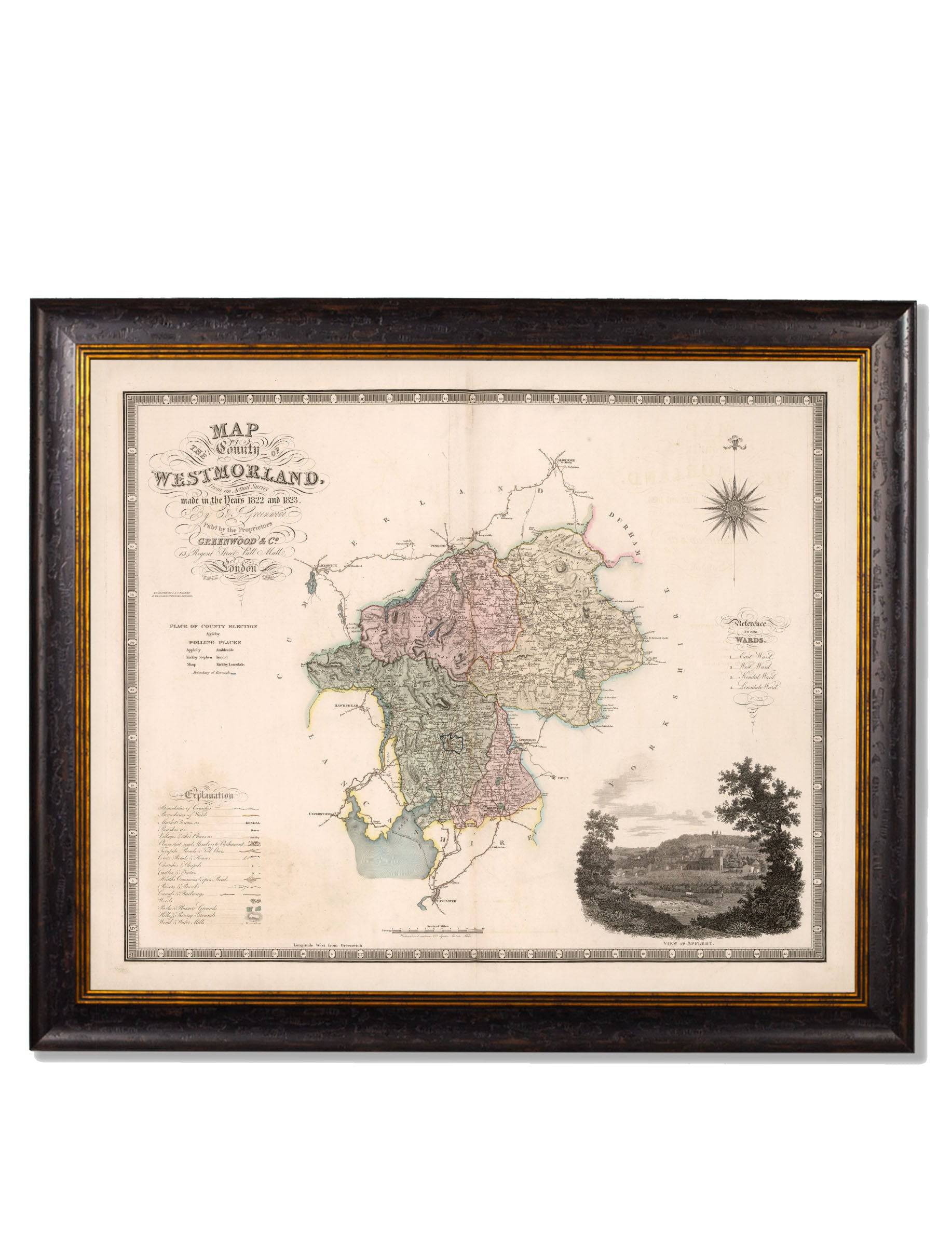 c.1830 County Maps of England - Blythe Living