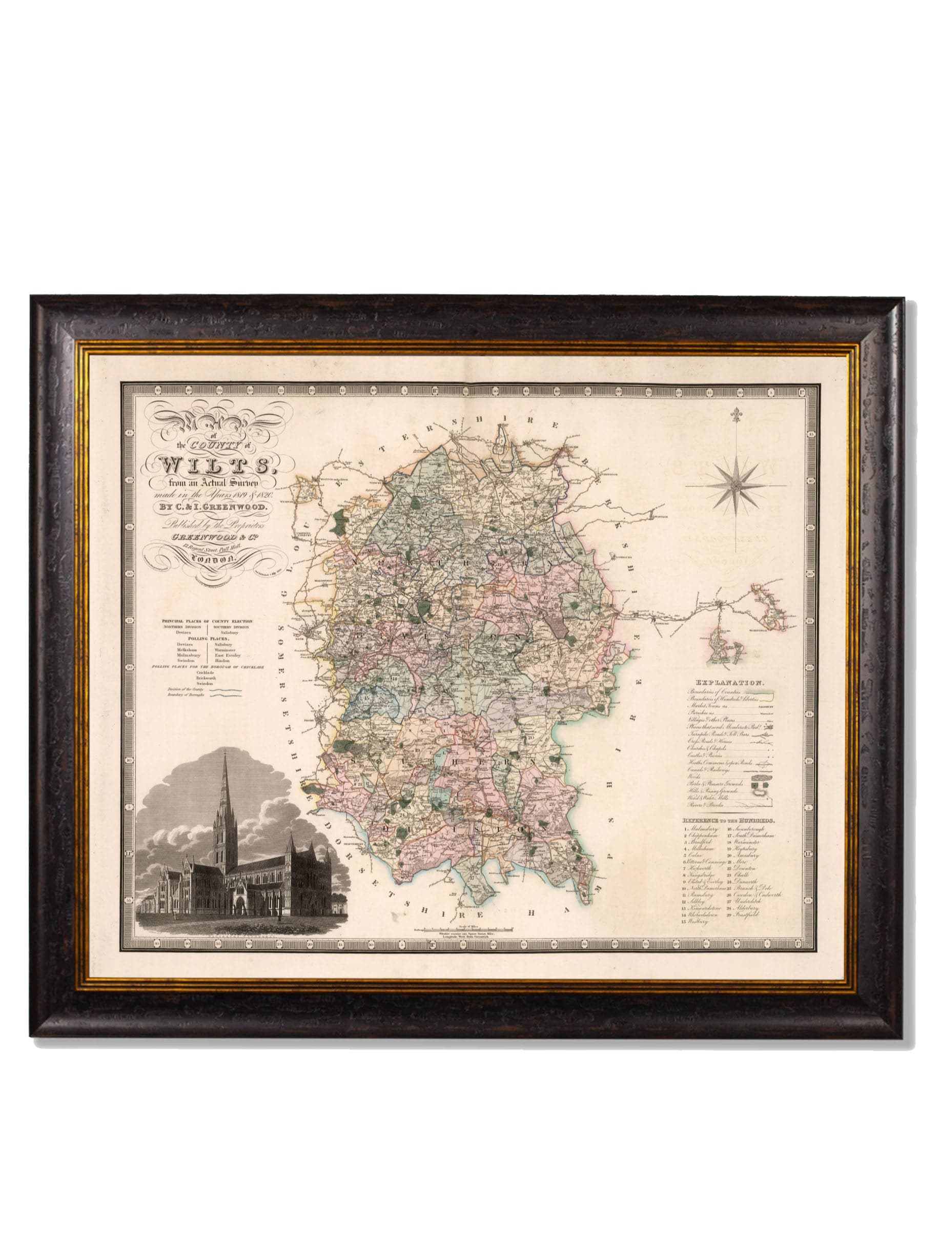 c.1830 County Maps of England - Blythe Living