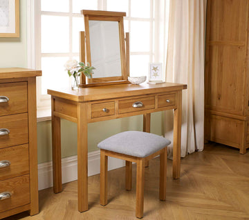 Woburn 3 Drawer Dressing Table Oak Veneers