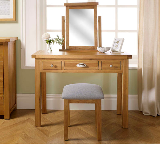 Woburn 3 Drawer Dressing Table Oak Veneers