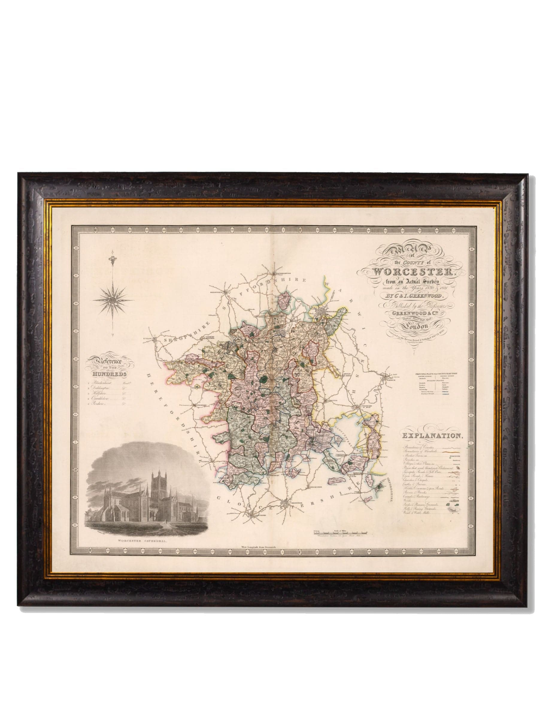 c.1830 County Maps of England - Blythe Living