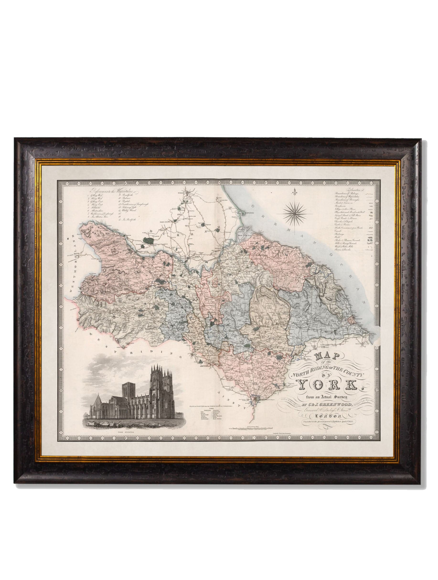 c.1830 County Maps of England - Blythe Living